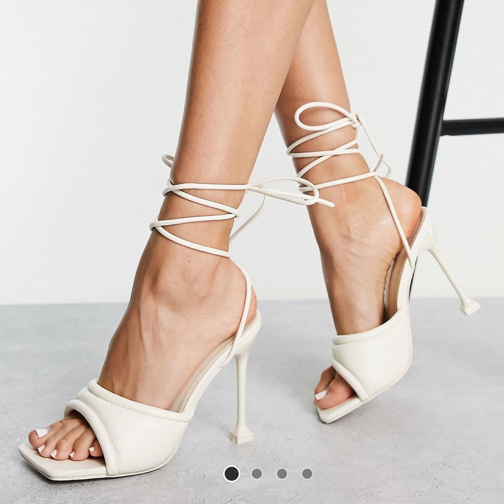 Public Desire Gracie heeled sandals in ecru